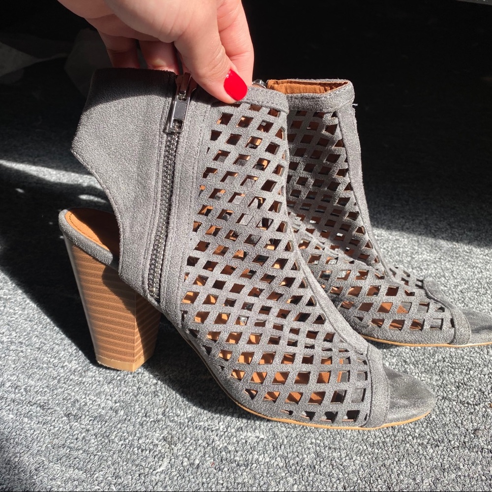 Charlotte Russe Open Toes Block Bootie